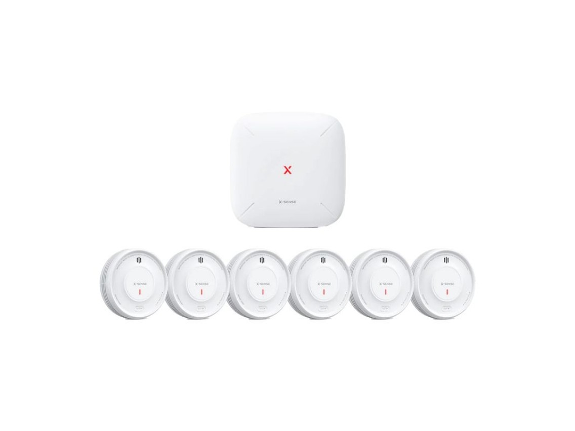 Kit detector de fumaça e estação base X-SENSE XS0D-MR61