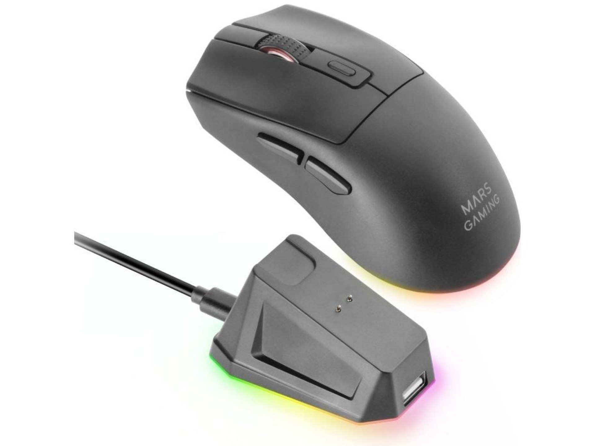 Mouse Gamer Sem Fio Mars Gaming MM-T3 / Bateria Recarregável / Até 14400 DPI
