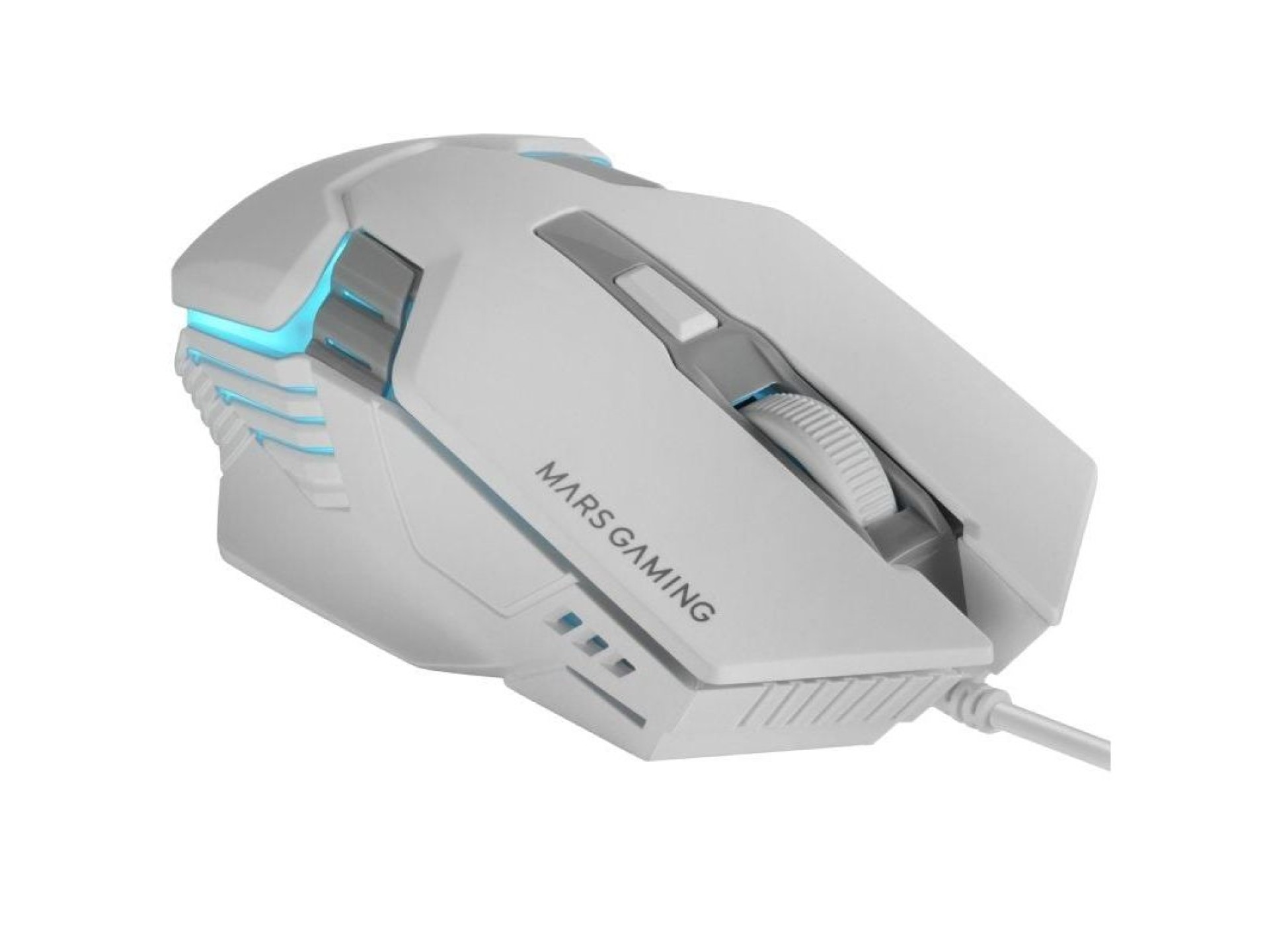 Ratón Gaming Mars Gaming MM024/ Hasta 4000 DPI/ Blanco