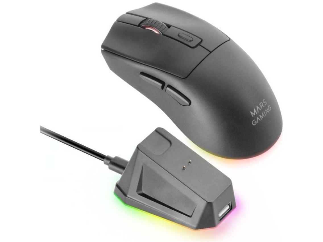 Mouse Gamer Sem Fio Mars Gaming MM-T3 / Bateria Recarregável / Até 14400 DPI