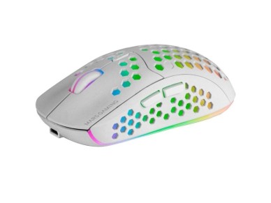 Mars Gaming MMW3W Wireless Gaming Mouse / Rechargeable Battery / Up to 3200 DPI / White