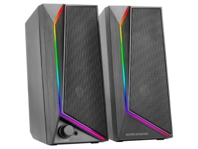 Caixas de som Mars Gaming MS72/ 15W/ 2.0/ Pretas