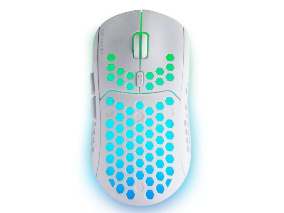 Mars Gaming MMW3W Wireless Gaming Mouse / Rechargeable Battery / Up to 3200 DPI / White
