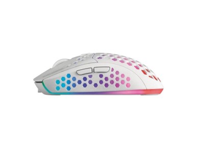 Mars Gaming MMW3W Wireless Gaming Mouse / Rechargeable Battery / Up to 3200 DPI / White