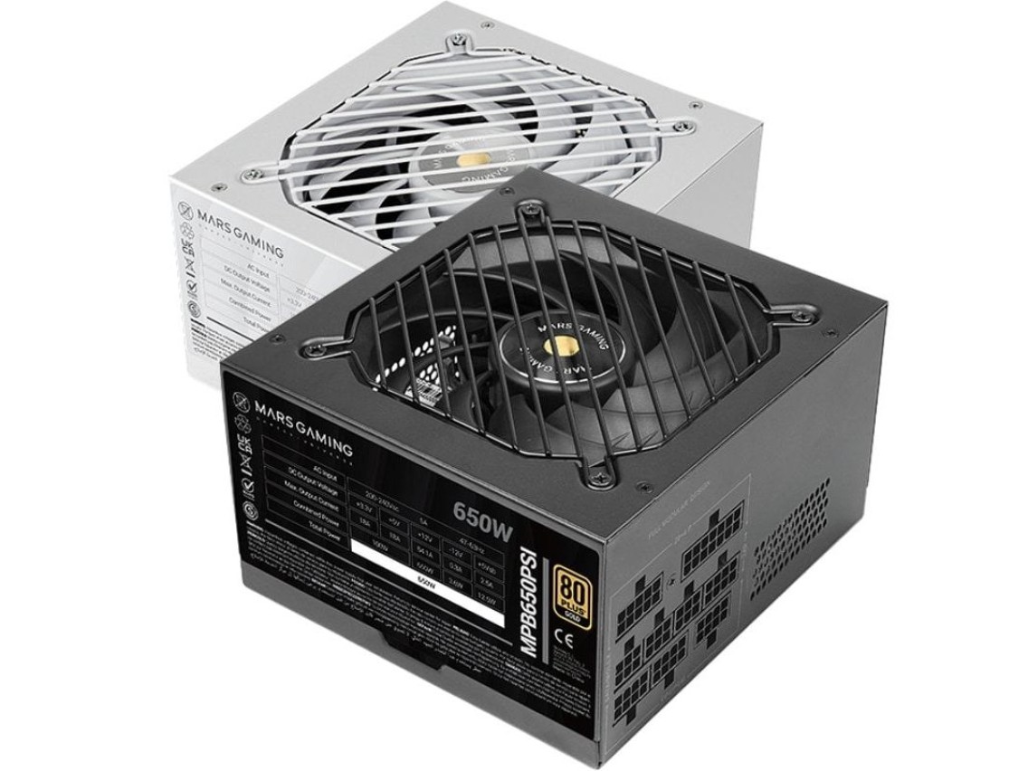 Fonte de alimenta��o Mars Gaming MPB650PSI / 650W / Ventoinha de 12cm / Certifica��o 80 Plus Gold