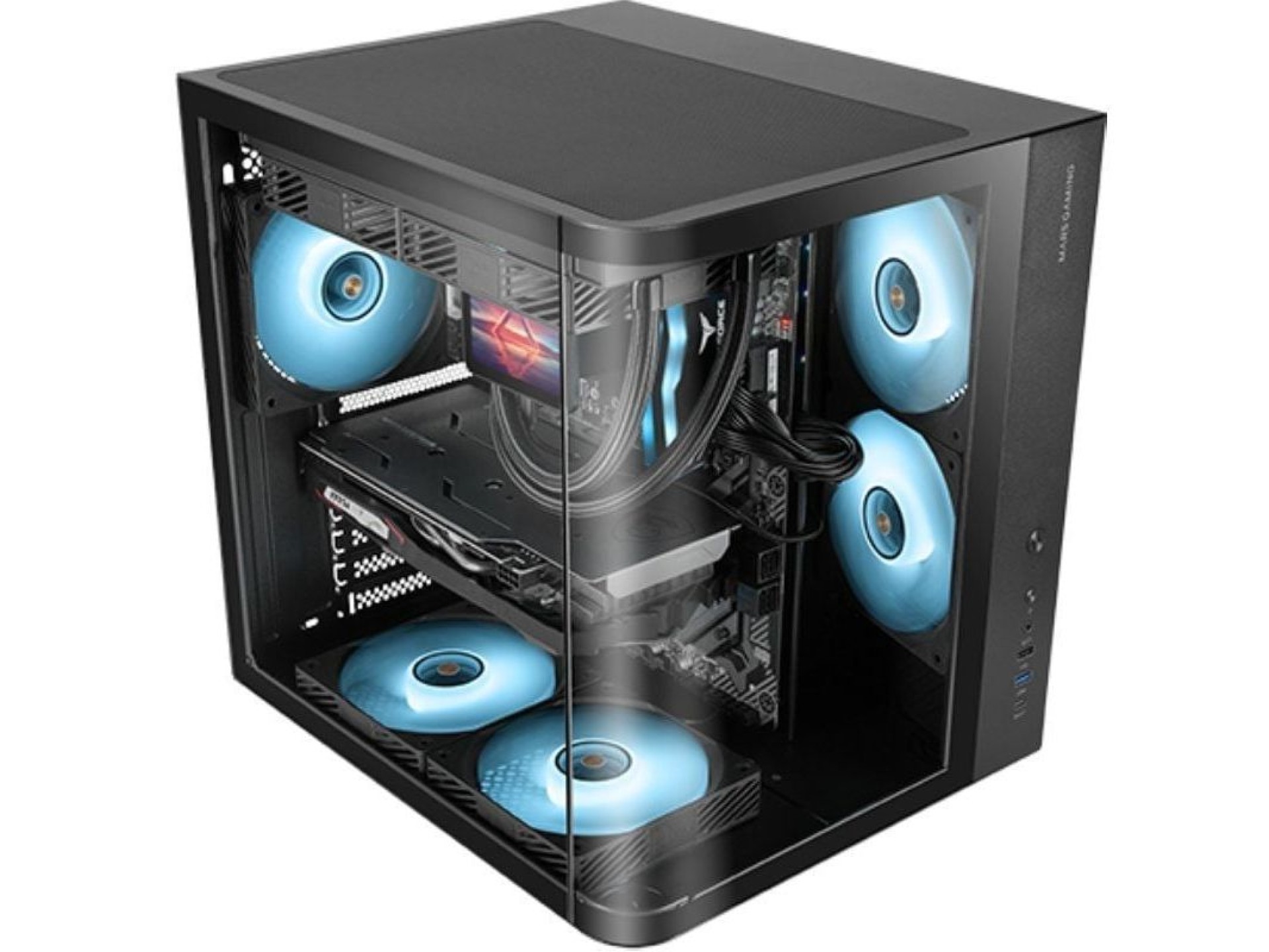 Gabinete para jogos semi-torre Mars Gaming MC-CURV