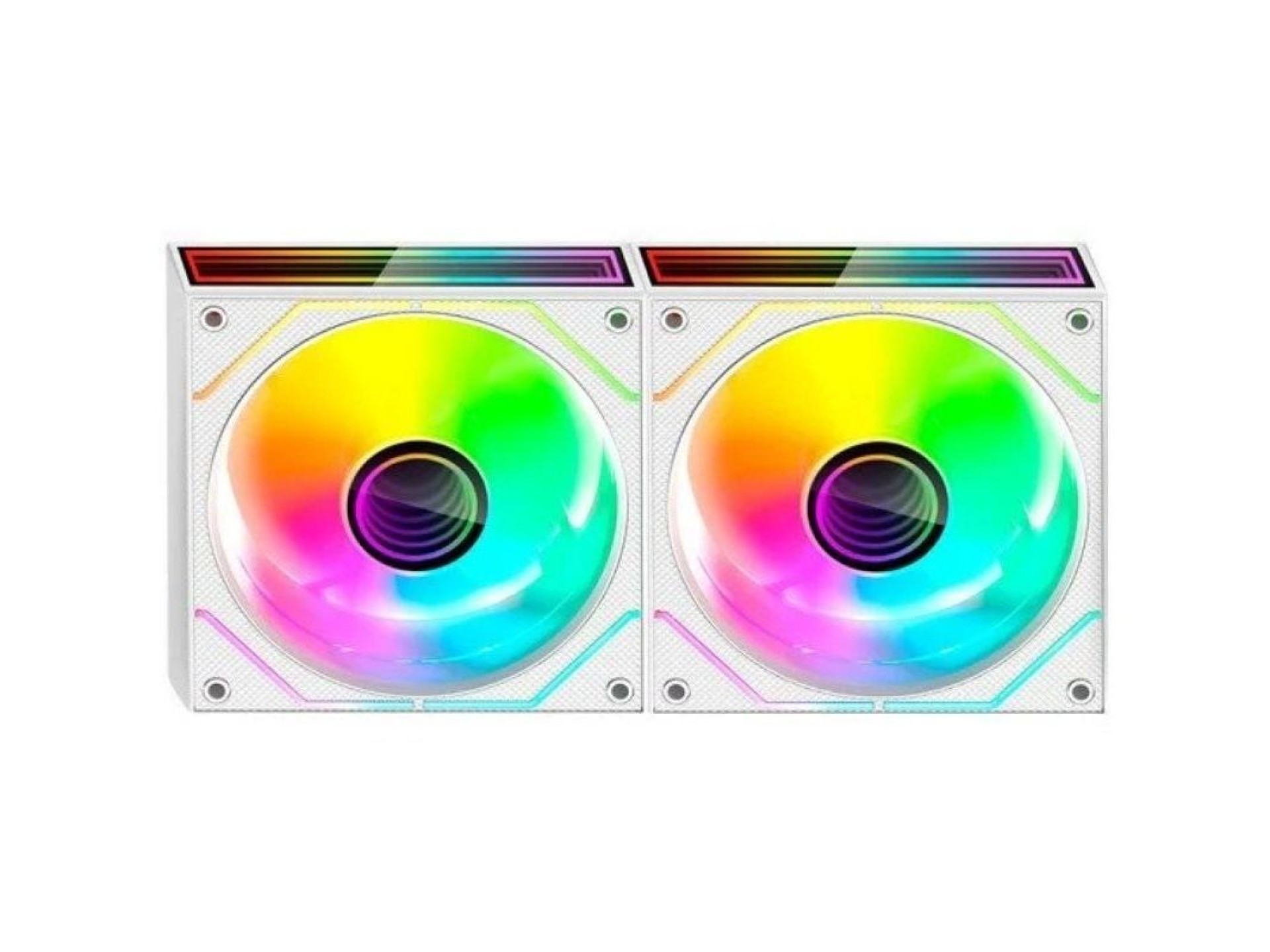 Pack 2 Ventiladores Mars Gaming MF-3DPROX2/ 12cm/ ARGB/ Blancos