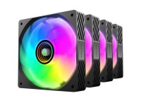 Kit com 4 ventoinhas Mars Gaming MF-SI4KIT de 12 cm + hub + controle remoto/ARGB Kit com 4 ventoinhas Mars Gaming MF-SI4KIT de 12 cm + hub + controle remoto/ARGB