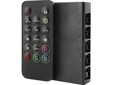 Controlador remoto Mars Gaming MF-HUB para ventoinhas ARGB Controlador remoto Mars Gaming MF-HUB para ventoinhas ARGB
