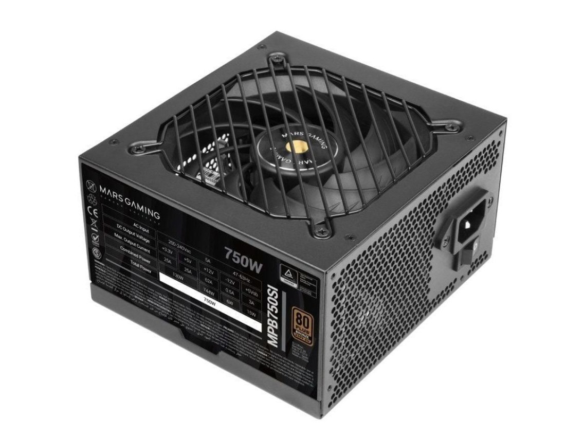 Mars Gaming MPB750SI Power Supply / 750W / 12cm Fan / 80 Plus Bronze