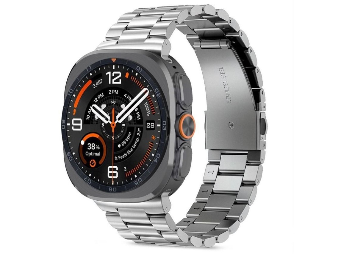 Tech-Protect Stainless Steel Bracelet for Samsung Galaxy Watch Ultra 47mm - Silver