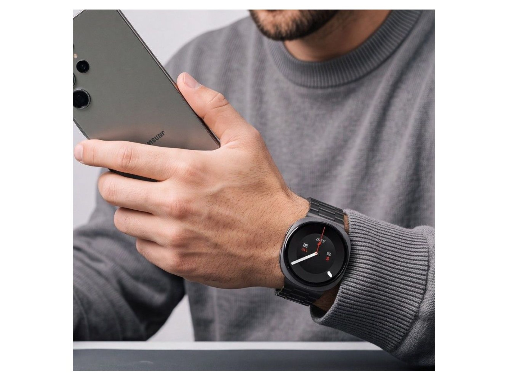 Tech-Protect Stainless Steel Bracelet for Samsung Galaxy Watch 40/44/46 mm - Black