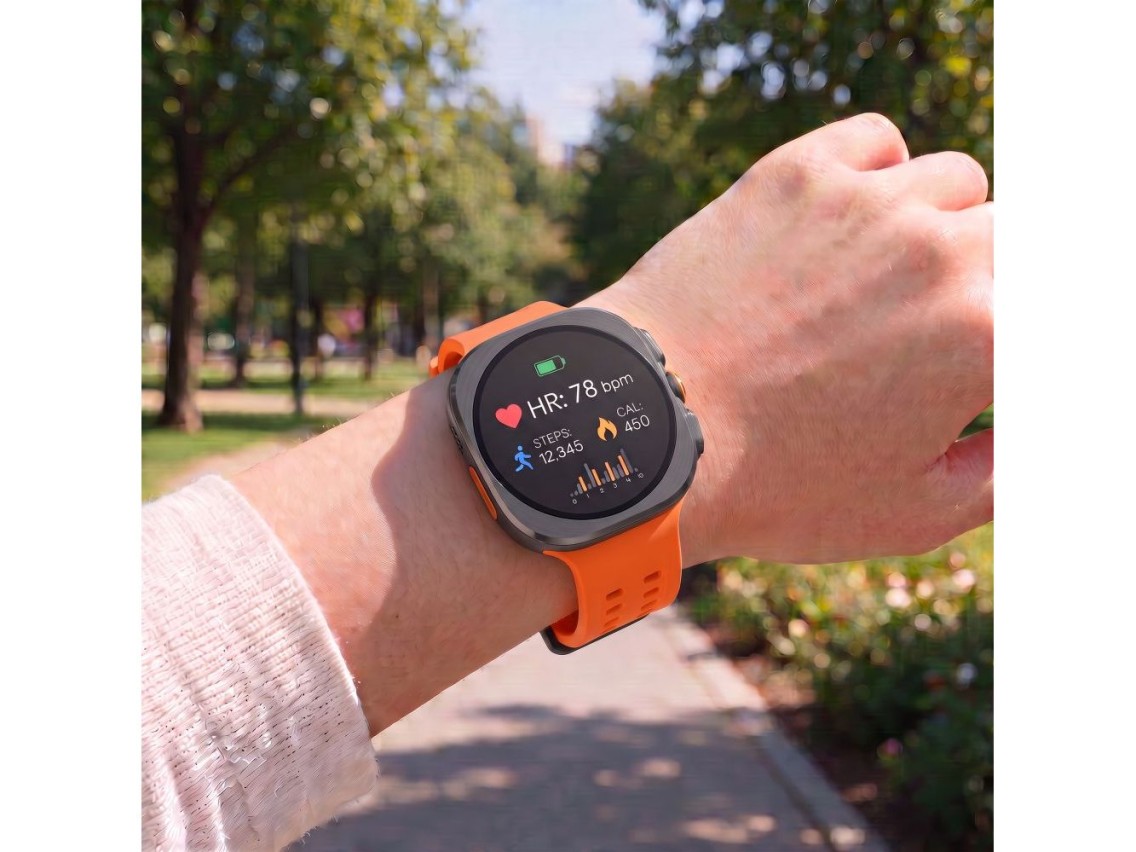 Pulseira de silicone Tech-Protect Air para Samsung Galaxy Watch Ultra 47mm - Laranja