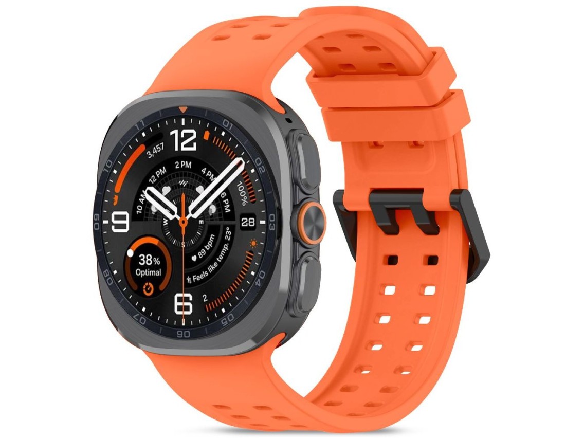 Pulseira de silicone Tech-Protect Air para Samsung Galaxy Watch Ultra 47mm - Laranja