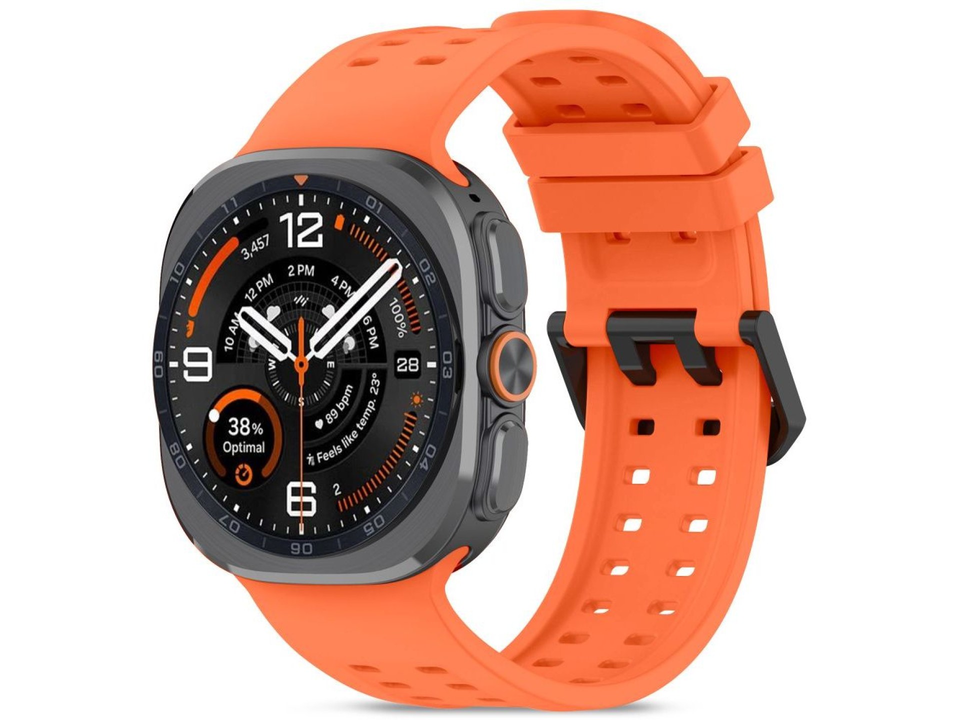 Pulseira de silicone Tech-Protect Air para Samsung Galaxy Watch Ultra 47mm - Laranja