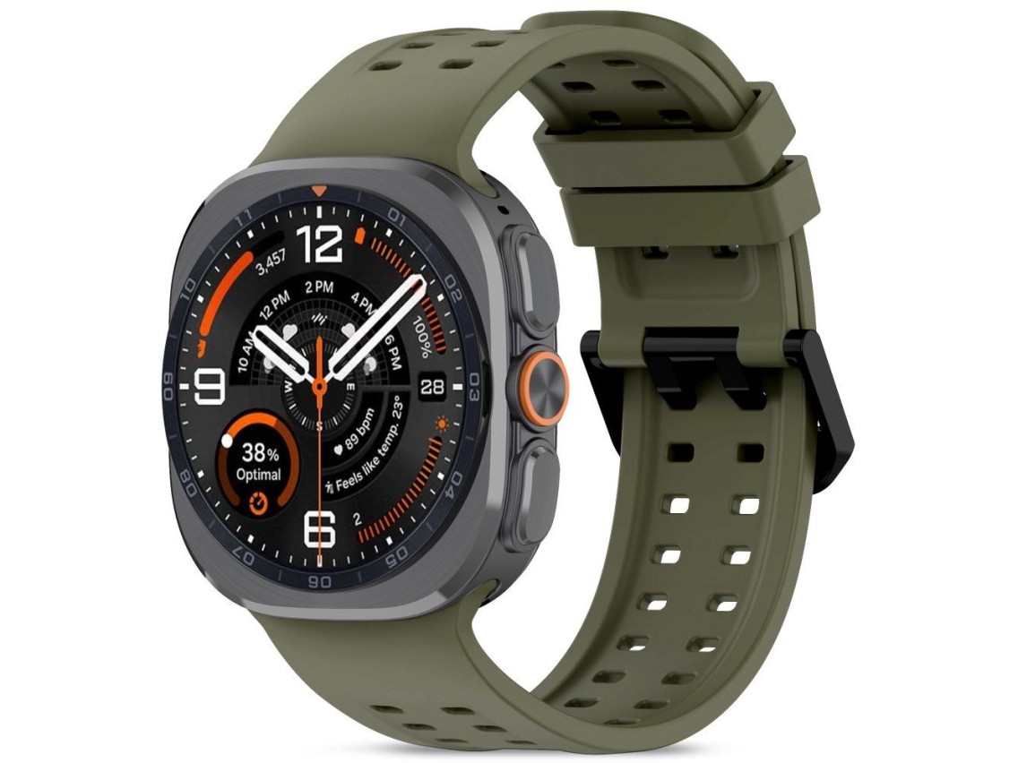 Tech-Protect Silicone Air Strap for Samsung Galaxy Watch Ultra 47mm - Olive
