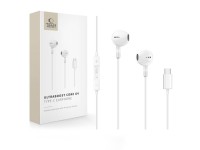 Fones de ouvido com fio Tech-Protect Ultraboost Core G4 USB-C - Branco
