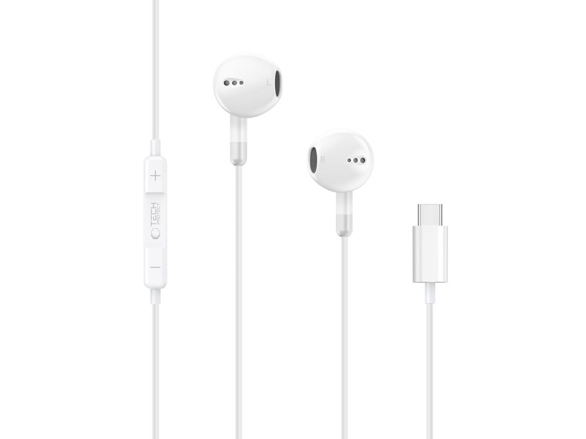 Auriculares con cable USB-C Tech-Protect Ultraboost Core G4 - Blanco