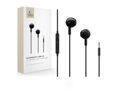 Tech-Protect Ultraboost Core G4 Mini Jack Wired Headphones - Black Tech-Protect Ultraboost Core G4 Mini Jack Wired Headphones - Black