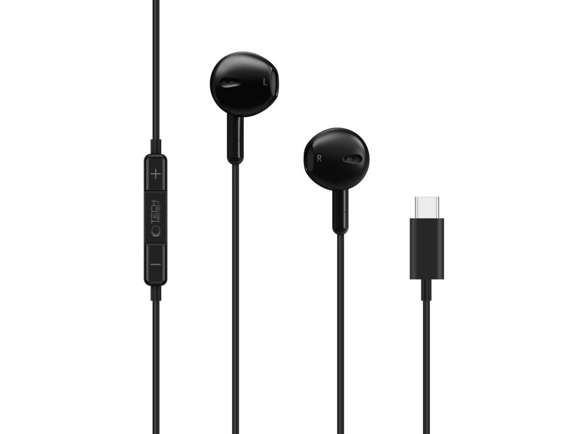 Tech-Protect Ultraboost Core G4 USB-C Wired Headphones - Black