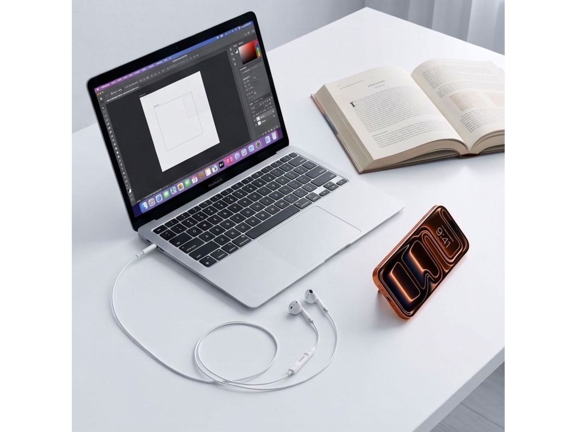 Auriculares con cable Tech-Protect Ultraboost Core G4 con conector mini - Blanco
