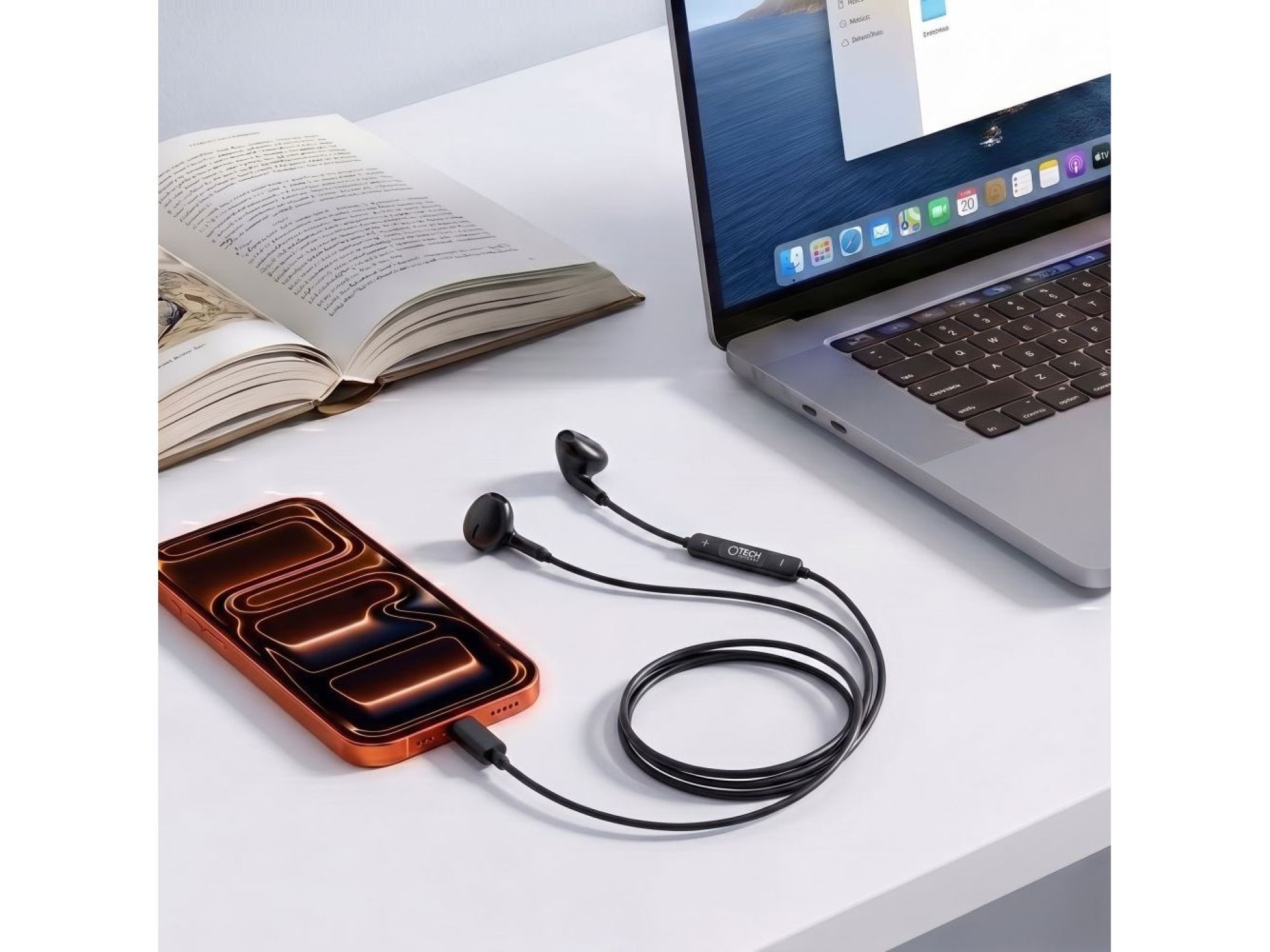 Tech-Protect Ultraboost Core G4 USB-C Wired Headphones - Black