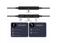Auriculares con cable Tech-Protect Ultraboost Core G4 con conector mini - Negro