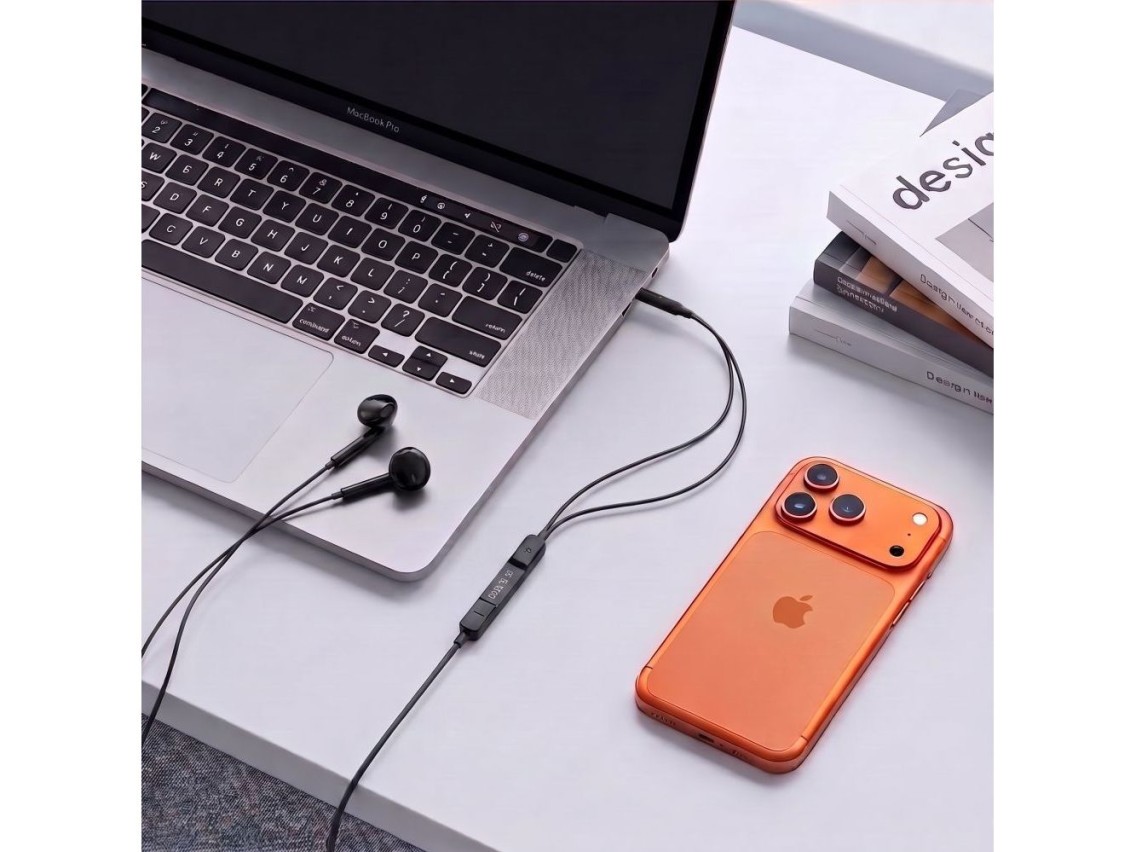 Auriculares con cable Tech-Protect Ultraboost Core G4 con conector mini - Negro