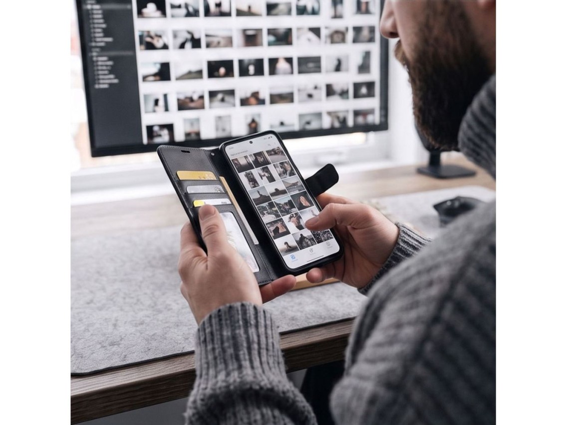 Capa carteira Tech-Protect para Google Pixel Pro XL - Preto Fosco