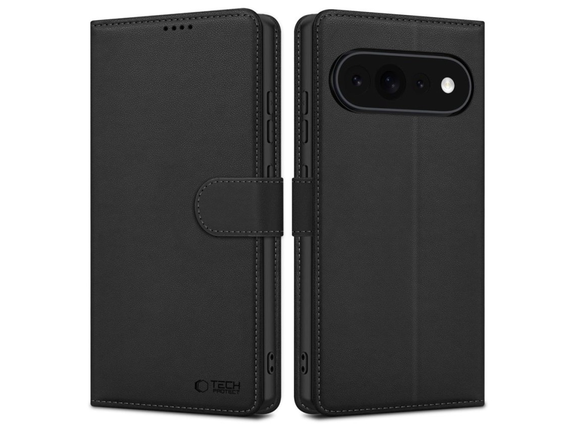 Funda tipo cartera Tech-Protect para Google Pixel 11 / 11 Pro - Negro mate