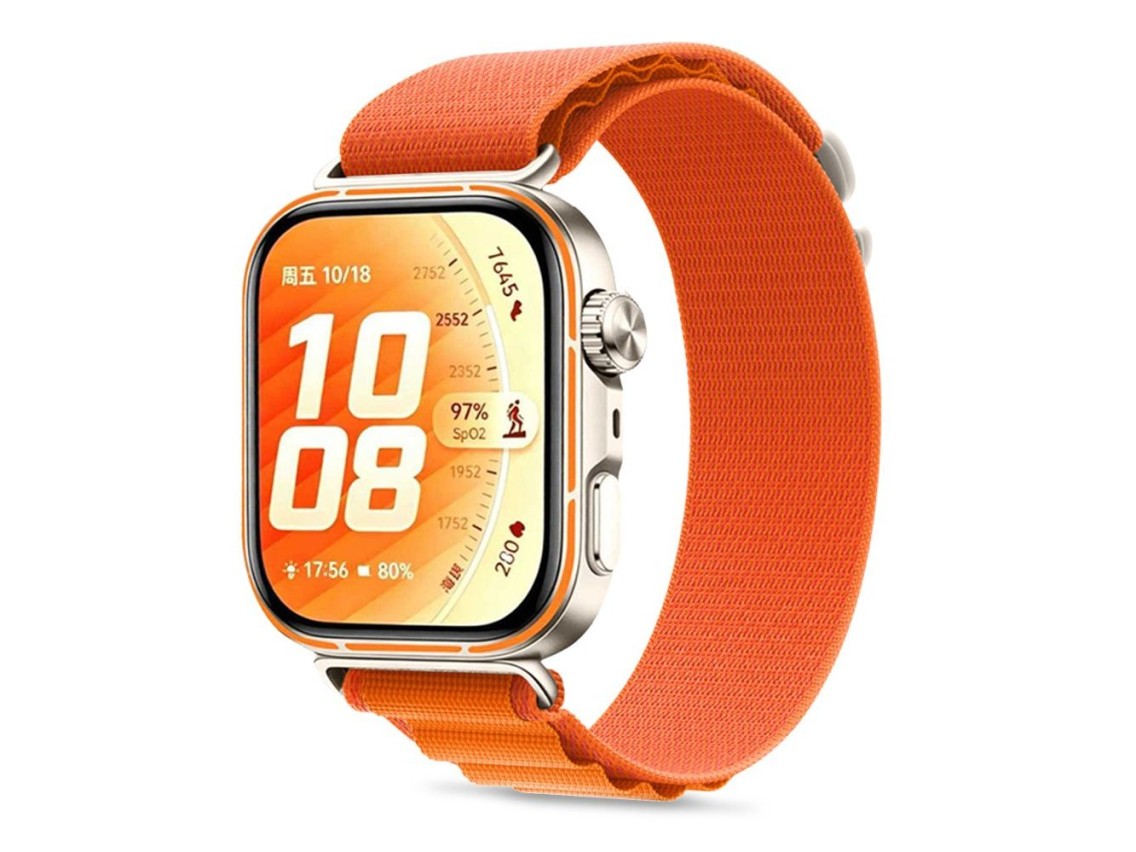 Pulseira Tech-Protect Nylon Pro para Huawei Watch Fit 3/4/4 Pro/5/5 Pro - Laranja