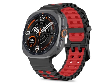 Funda Tech-Protect Iconband Pro para Samsung Galaxy Watch Ultra de 47 mm - Negra y roja