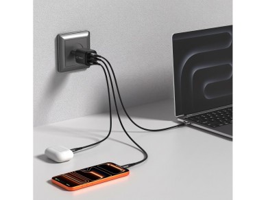 Tech-Protect NCA100W-GaN PD 3.2 100W / QC3.0 wall charger - black Tech-Protect NCA100W-GaN PD 3.2 100W / QC3.0 wall charger - black