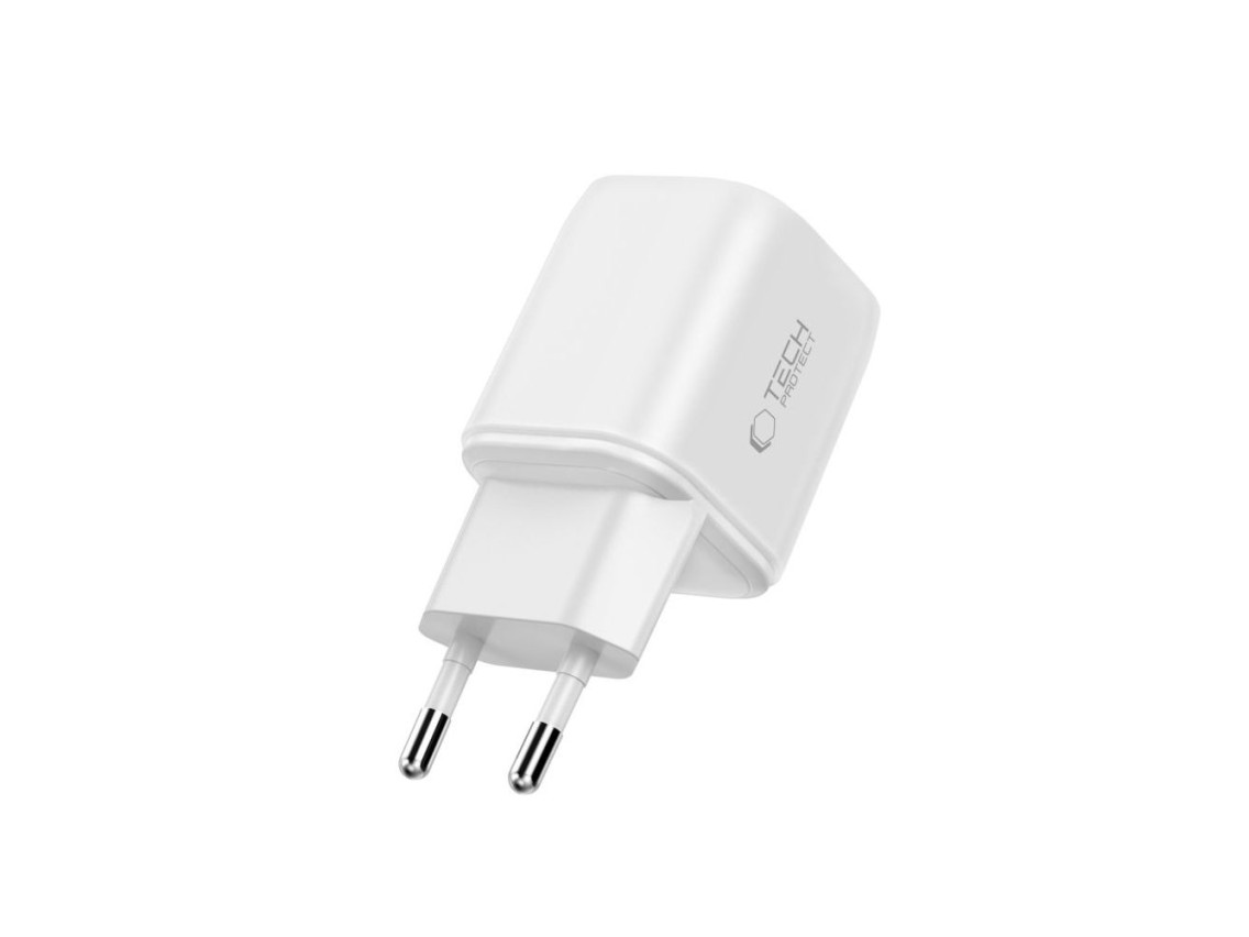 Tech-Protect NCA100W-GaN 3-Port PD 3.2 100W / QC3.0 Wall Charger - White