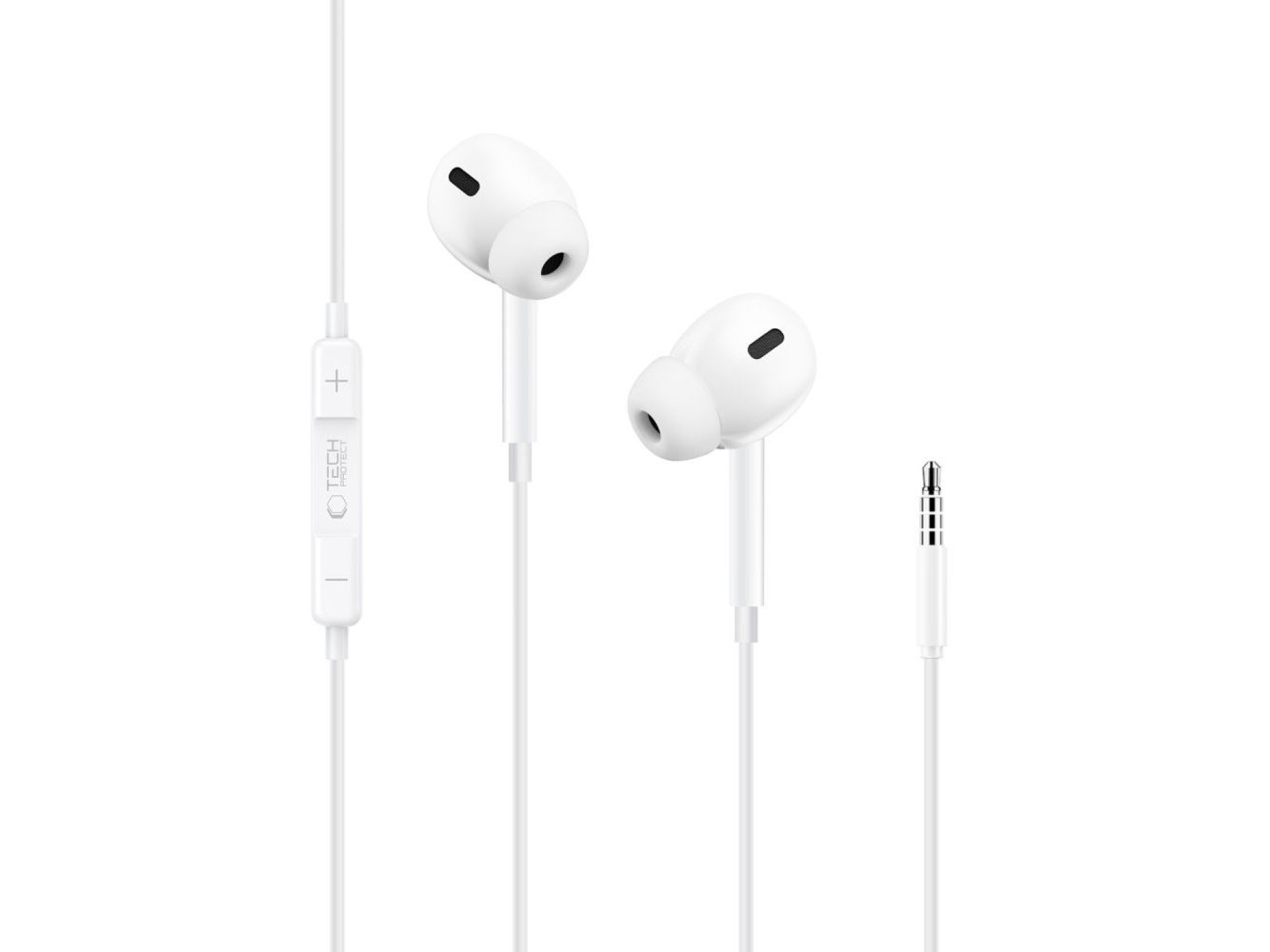 Fones de ouvido com fio Tech-Protect Ultraboost Core G3 Mini Jack - Branco