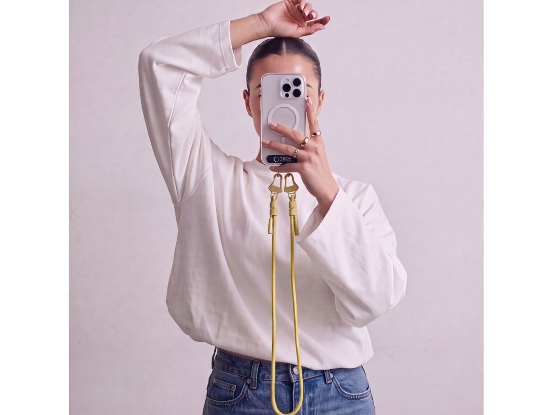 Tech-Protect C5SD Rope CrossBody Phone Lanyard - Yellow