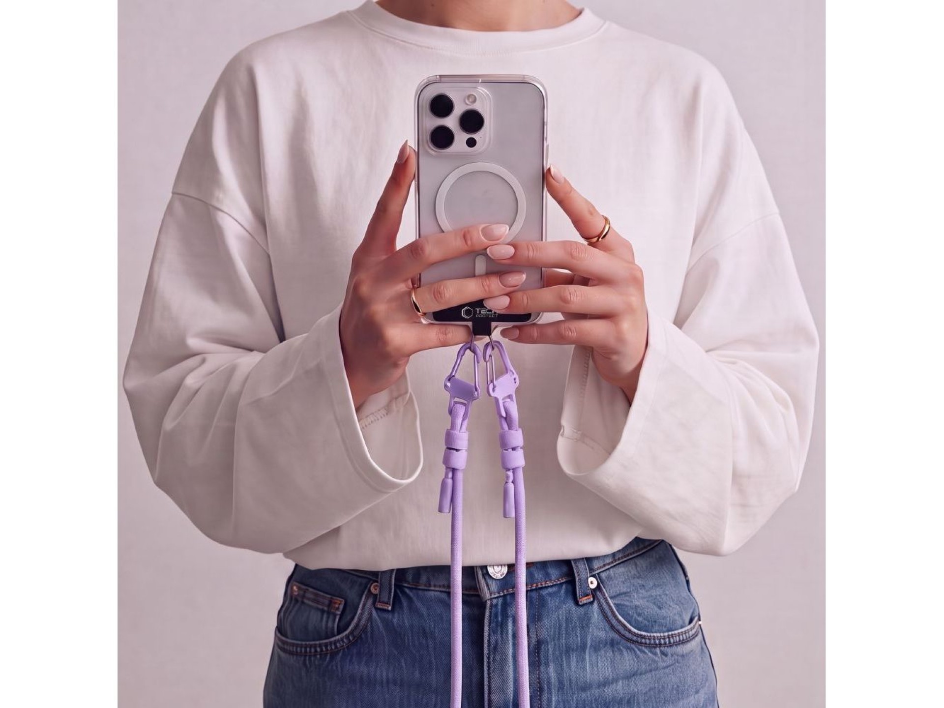 Tech-Protect C5SD Rope CrossBody Phone Lanyard - Lavender