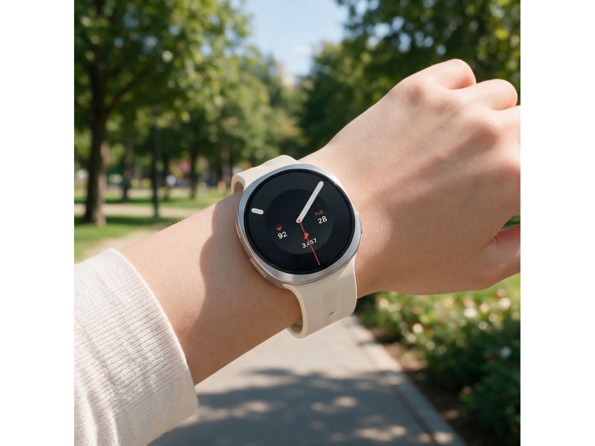 Pulseira de silicone Tech-Protect Evo para Samsung Galaxy Watch 40/44/46 mm - Bege