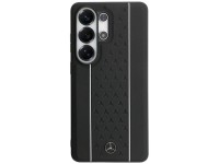 Capa MagSafe Mercedes Laurel Leaves com Listras Verticais para Samsung Galaxy S26 Ultra - Preto e Br