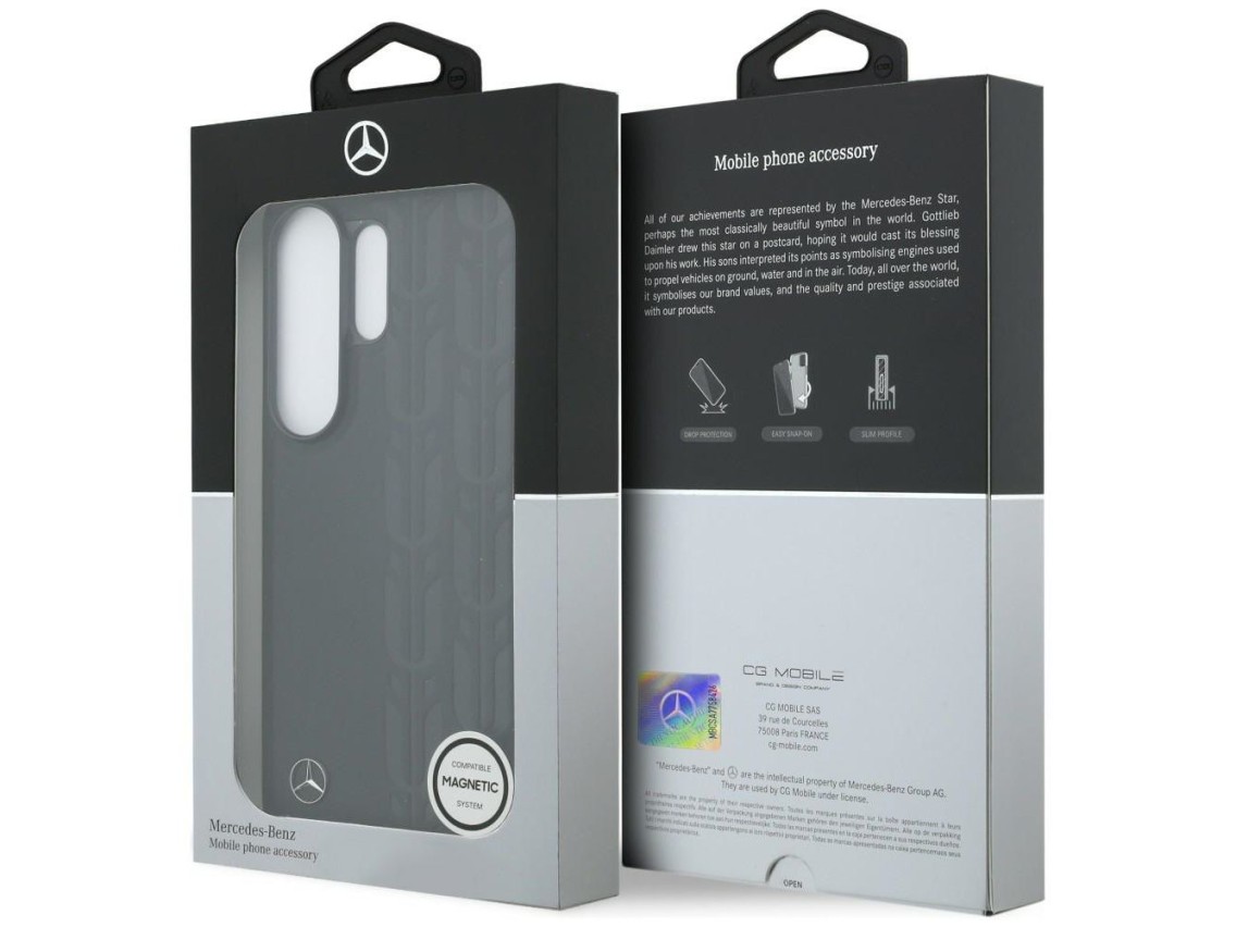 Capa MagSafe Mercedes Laurel Leaves para Samsung Galaxy S26 Ultra - Preta