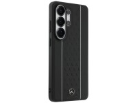 Capa MagSafe Mercedes Laurel Leaves com Listras Verticais para Samsung Galaxy S26 Ultra - Preto e Br
