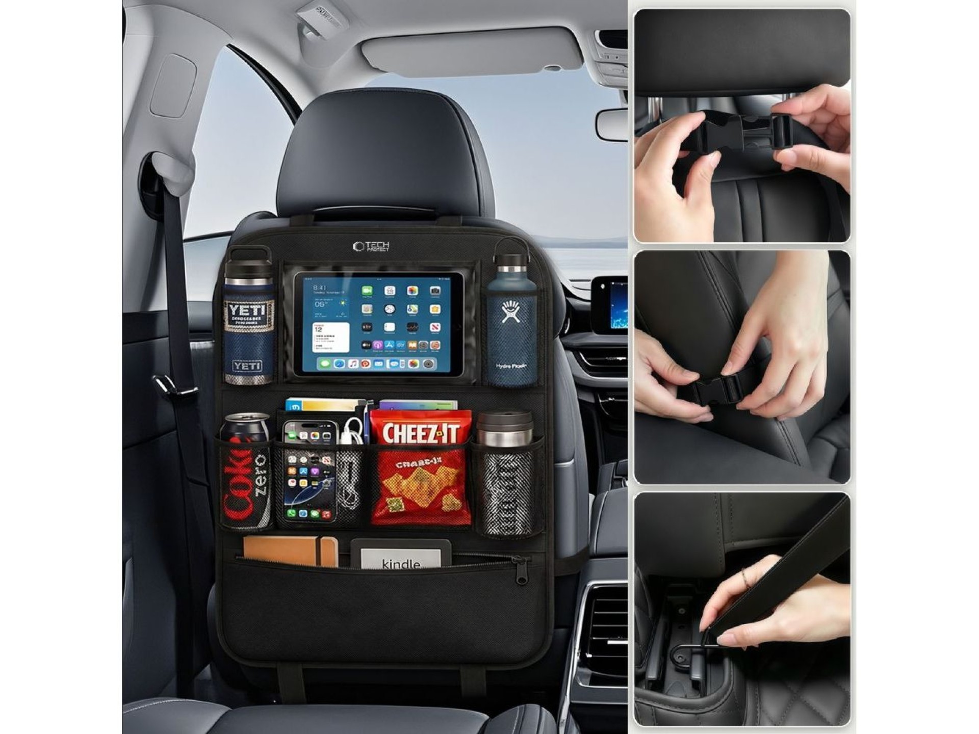 Organizador para coche Tech-Protect UCA200 - Negro