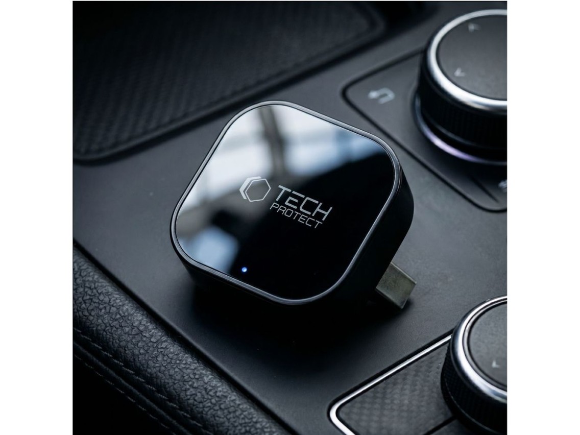 Adaptador Tech-Protect Ultraboost CA01 USB Bluetooth 5.4 Apple CarPlay / Android Auto - negro