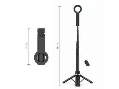 Tech-Protect L11S MagSafe selfie stick - black Tech-Protect L11S MagSafe selfie stick - black