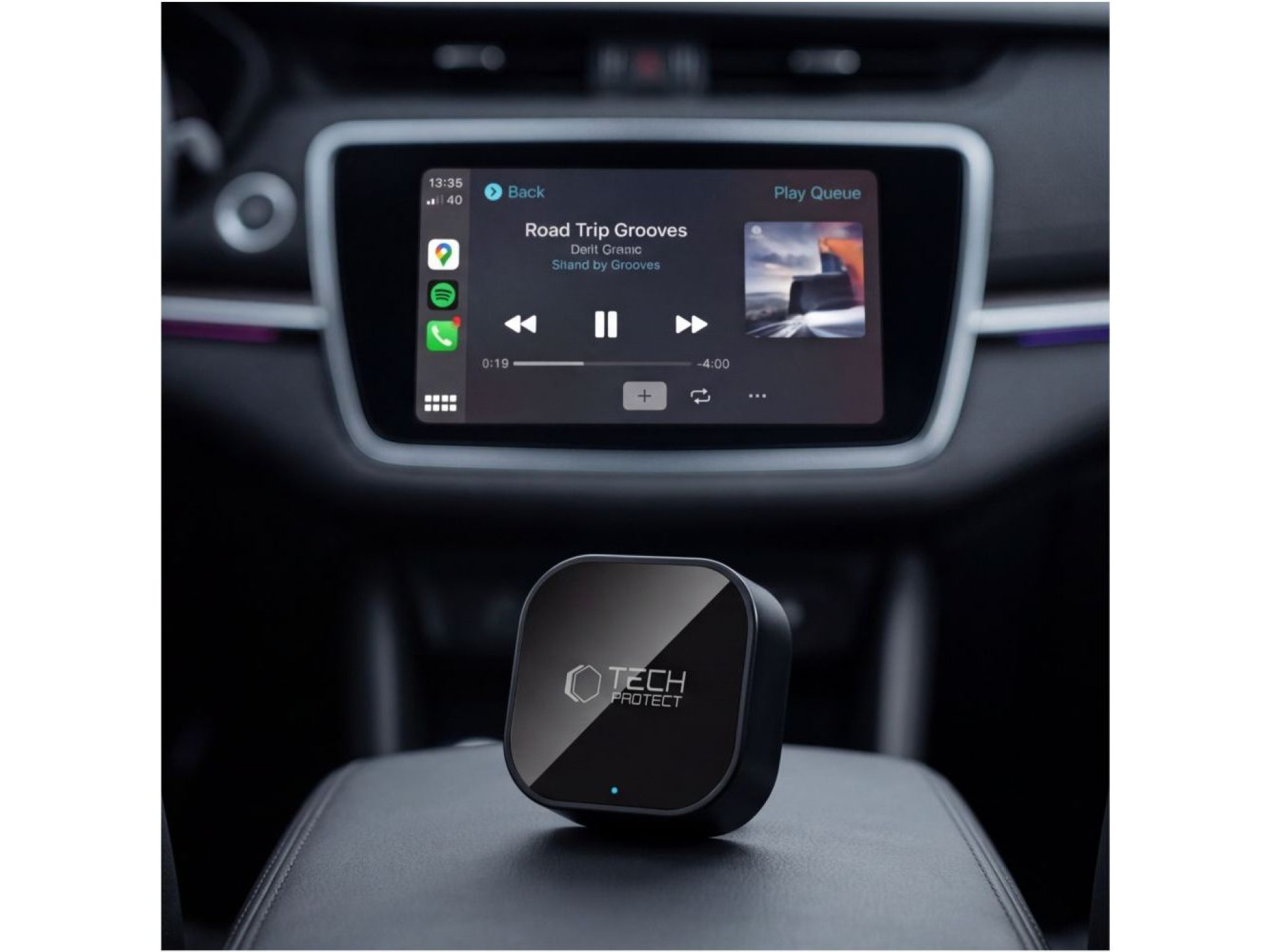 Tech-Protect Ultraboost CA01 USB Bluetooth 5.4 Apple CarPlay / Android Auto adapter - black