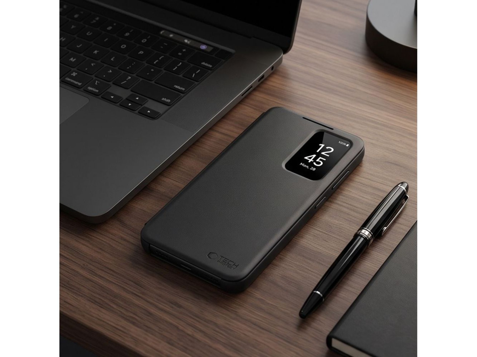 Capa carteira inteligente Tech-Protect para Samsung Galaxy A27 5G - Preto fosco