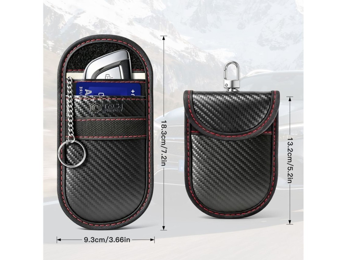 Tech-Protect KLR100 RFID anti-theft case - black and red