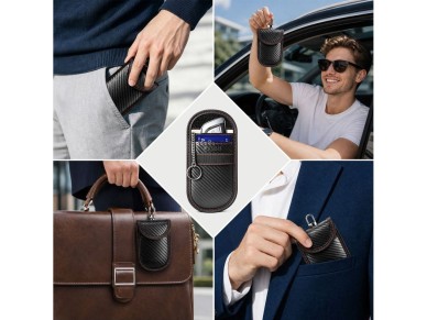Capa antirroubo Tech-Protect KLR100 RFID - preta e vermelha