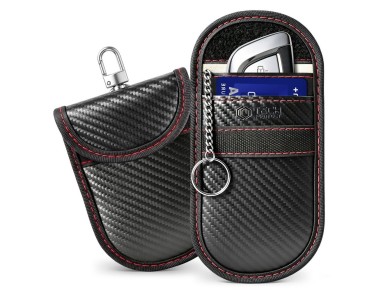 Capa antirroubo Tech-Protect KLR100 RFID - preta e vermelha