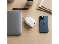 Tech-Protect NCA65W-GAN 2-Port PD 65W / QC3.0 2-Port Wall Charger - White Tech-Protect NCA65W-GAN 2-Port PD 65W / QC3.0 2-Port Wall Charger - White